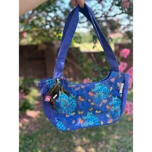 NWT vintage Laurel Burch Cat bag with butterflies